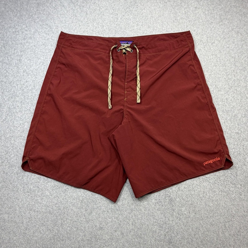 Patagonia Light & Variable Boardshorts Mens 36 Red Swim Trunks Surf Outdoor